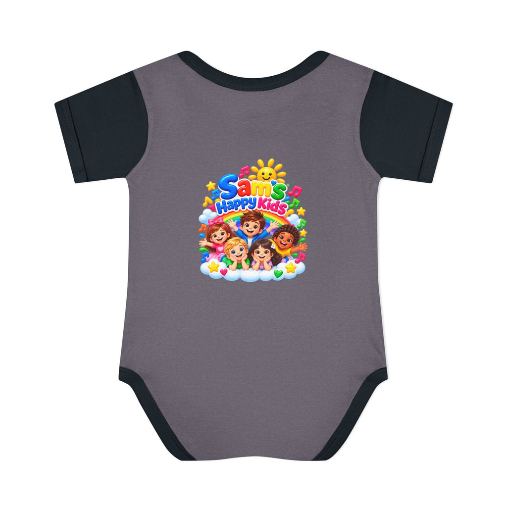 Happy Kids Infant Bodysuit — Colorful 'Sam's Happy Kids' Baby Onesie