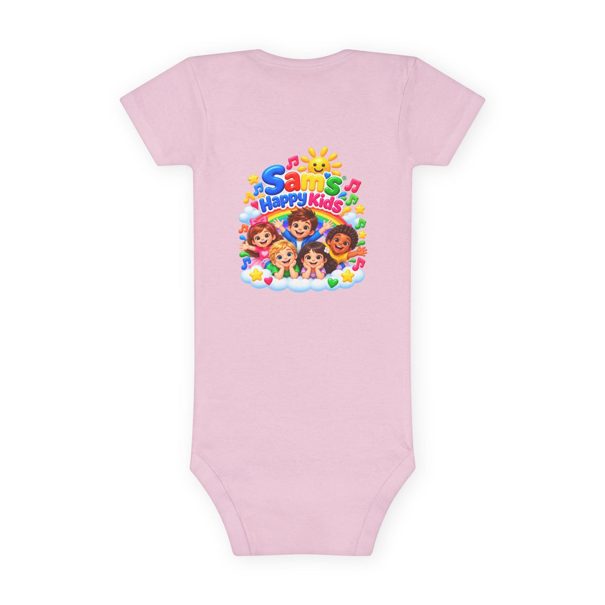 Happy Kids Musical Baby Onesie – Colorful Sun & Smiling Faces