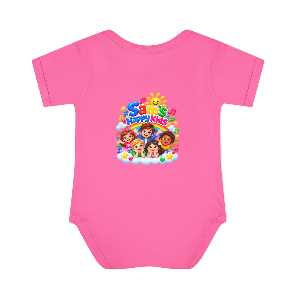 Happy Kids Infant Bodysuit — Colorful 'Sam's Happy Kids' Baby Onesie