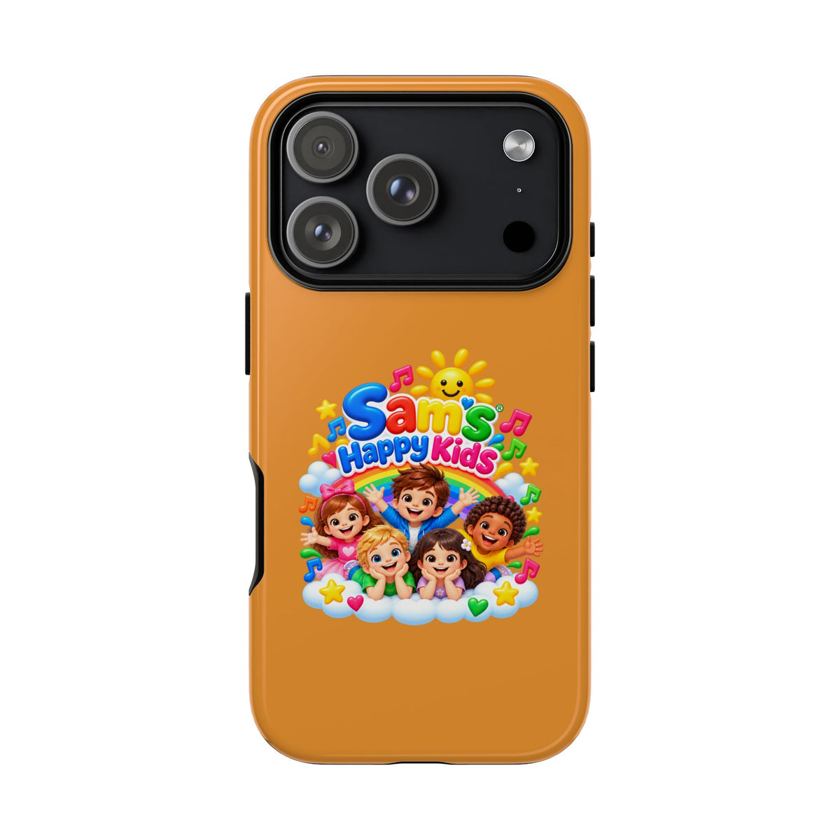 Kids Cartoon Phone Case — "Sam's Happy Kids" Cute Protective iPhone Cover