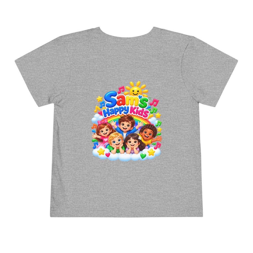 Toddler Tee — "Sam's Happy Kids" Colorful Cartoon Kids Graphic