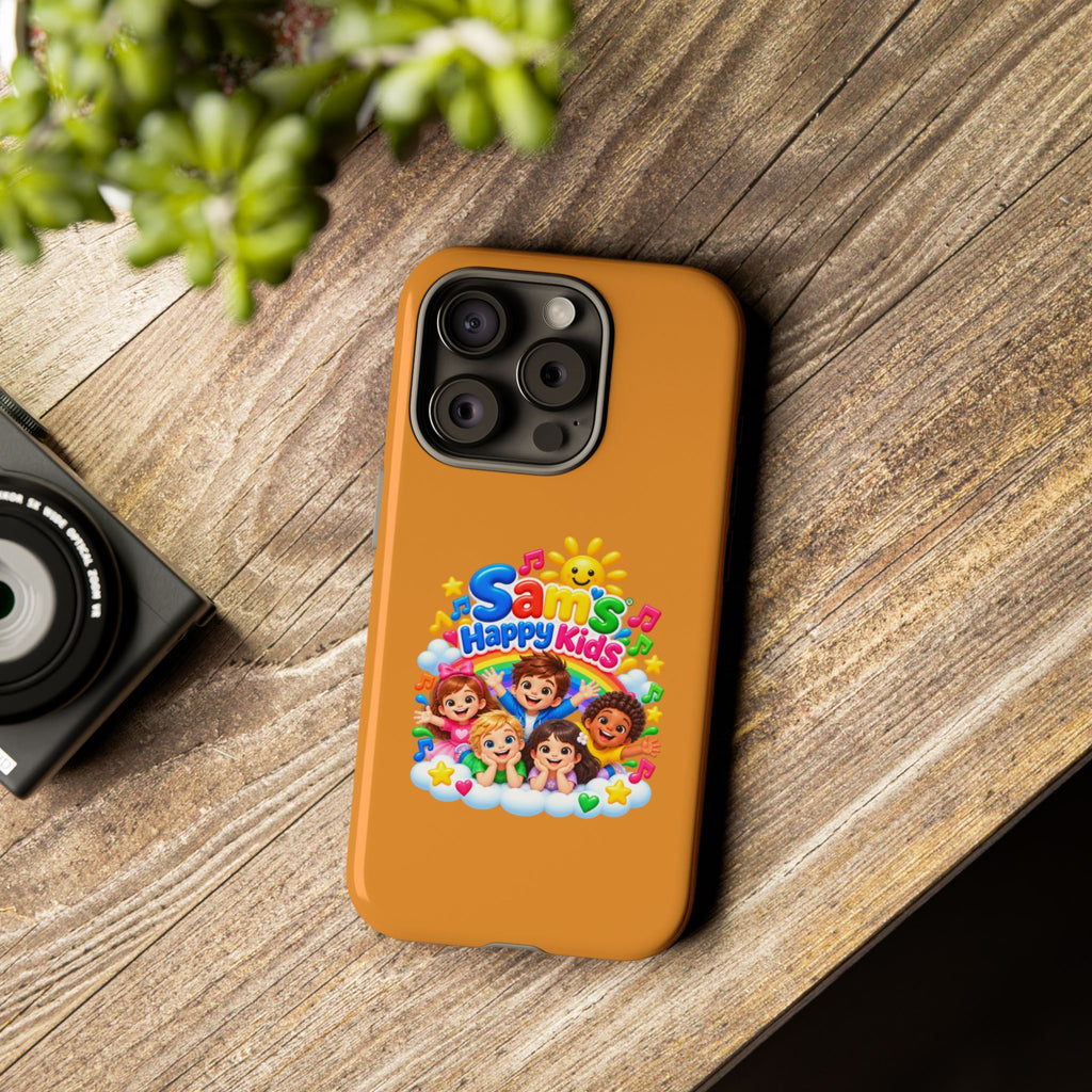 Kids Cartoon Phone Case — "Sam's Happy Kids" Cute Protective iPhone Cover