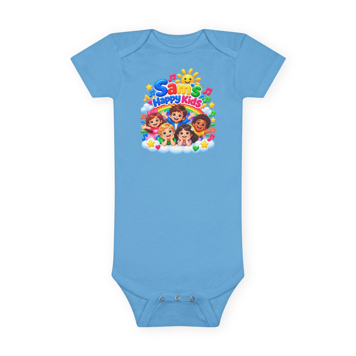 Happy Kids Musical Baby Onesie – Colorful Sun & Smiling Faces