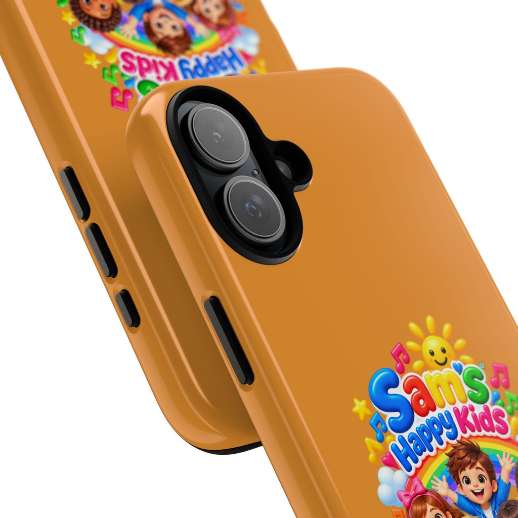 Kids Cartoon Phone Case — "Sam's Happy Kids" Cute Protective iPhone Cover