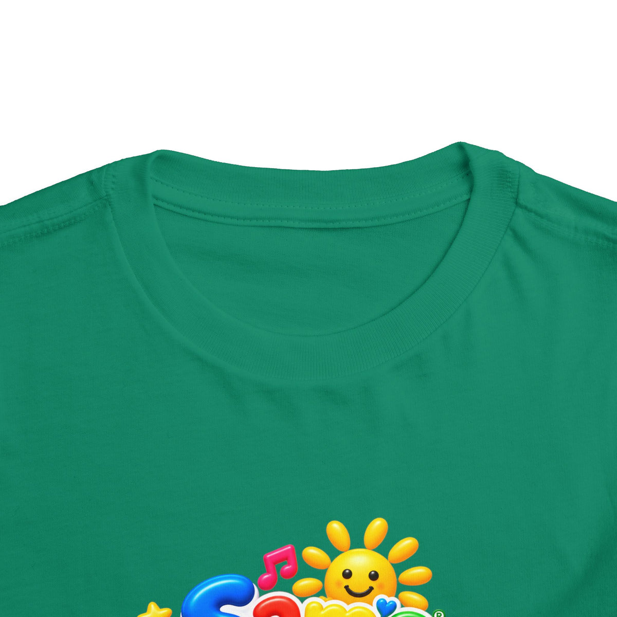 Toddler Tee — "Sam's Happy Kids" Colorful Cartoon Kids Graphic