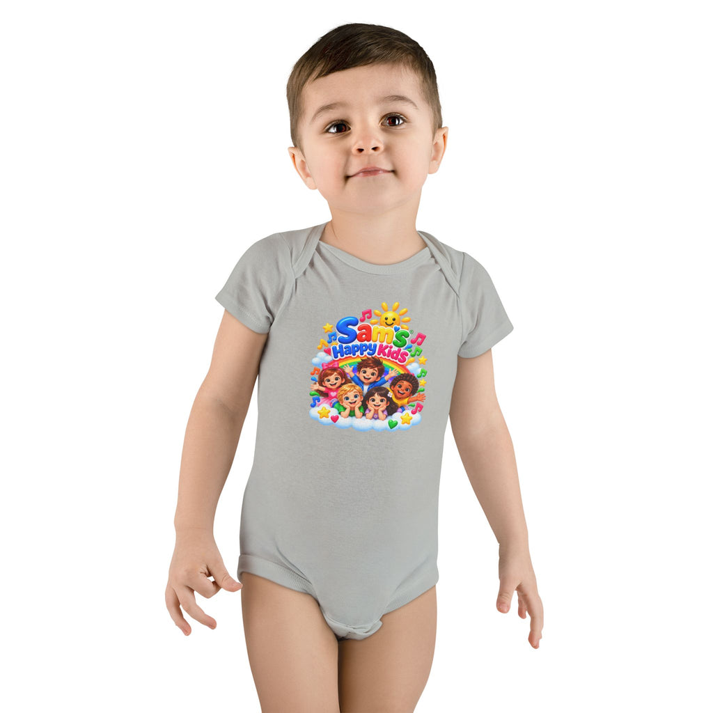 Happy Kids Musical Baby Onesie – Colorful Sun & Smiling Faces