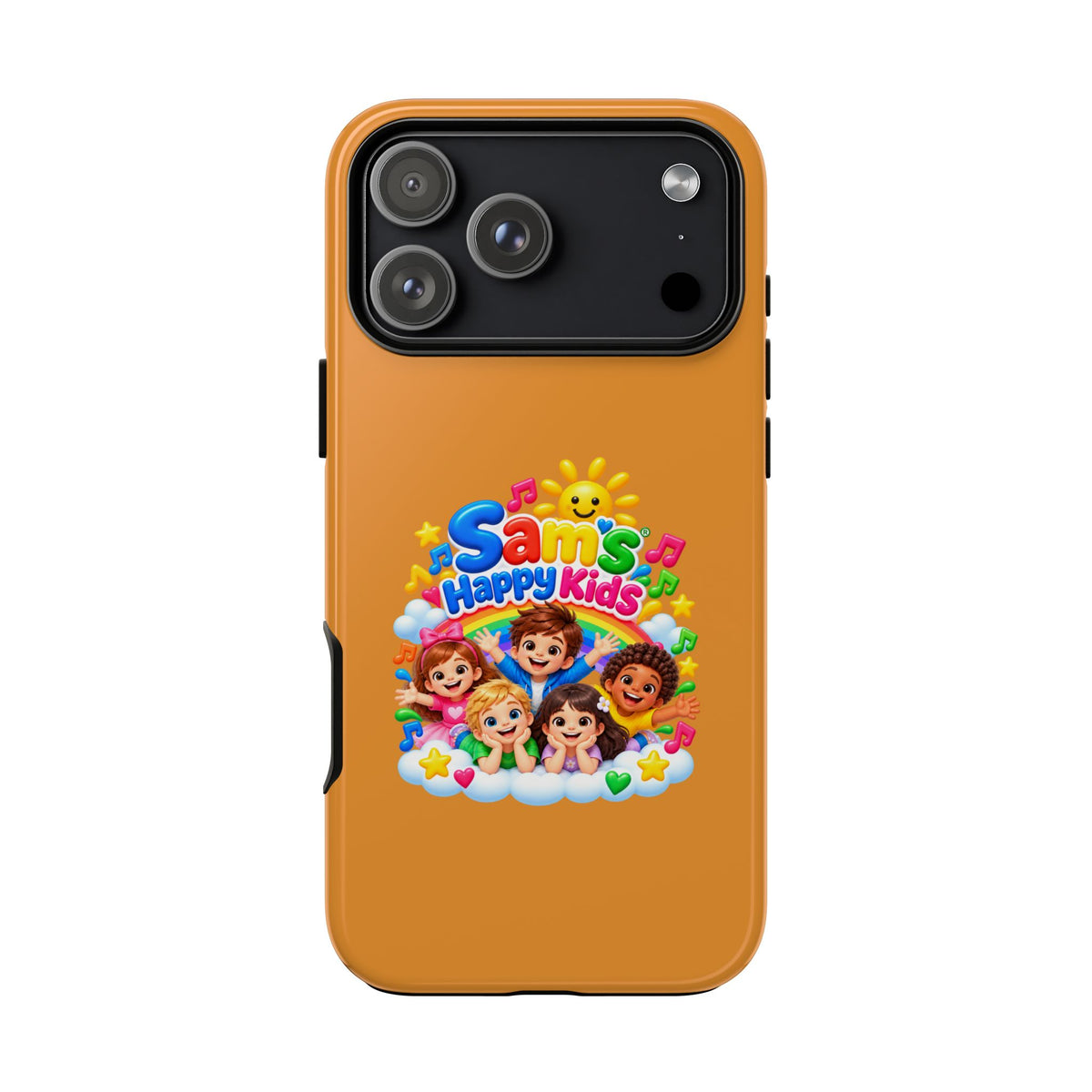 Kids Cartoon Phone Case — "Sam's Happy Kids" Cute Protective iPhone Cover