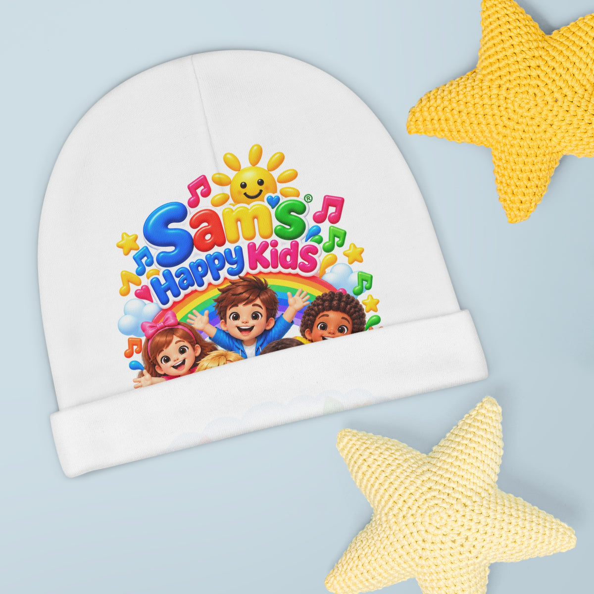 Sam’s Happy Kids Baby Beanie — Cute Colorful Infant Knit Hat