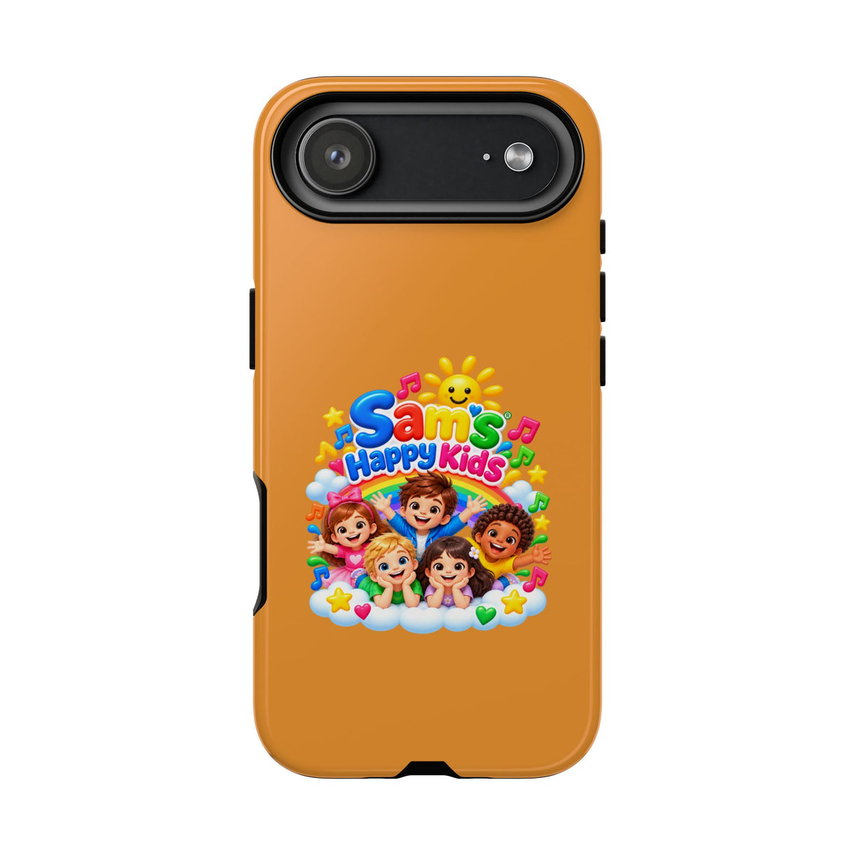 Kids Cartoon Phone Case — "Sam's Happy Kids" Cute Protective iPhone Cover