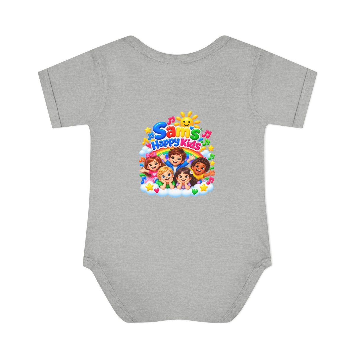 Happy Kids Infant Bodysuit — Colorful 'Sam's Happy Kids' Baby Onesie