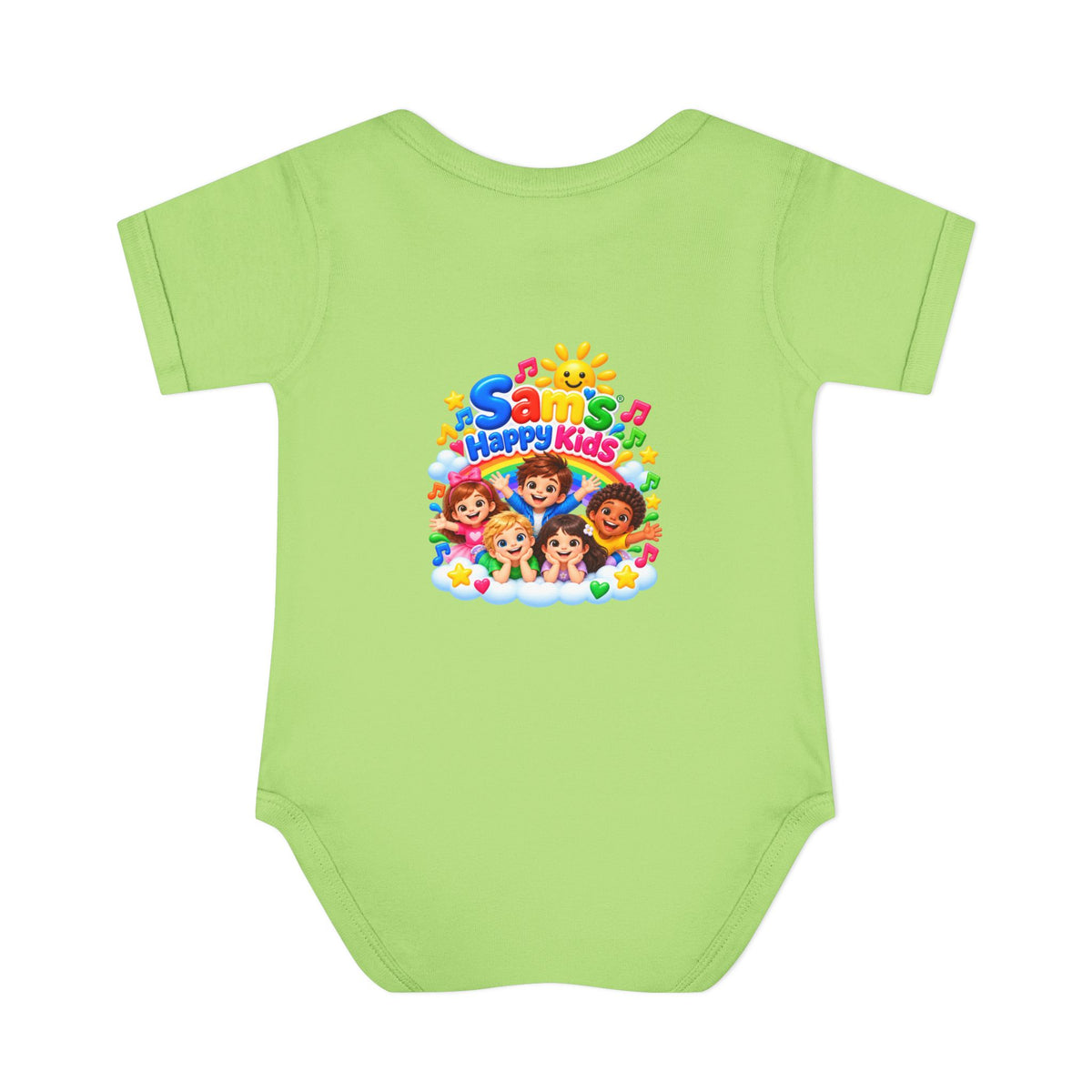 Happy Kids Infant Bodysuit — Colorful 'Sam's Happy Kids' Baby Onesie