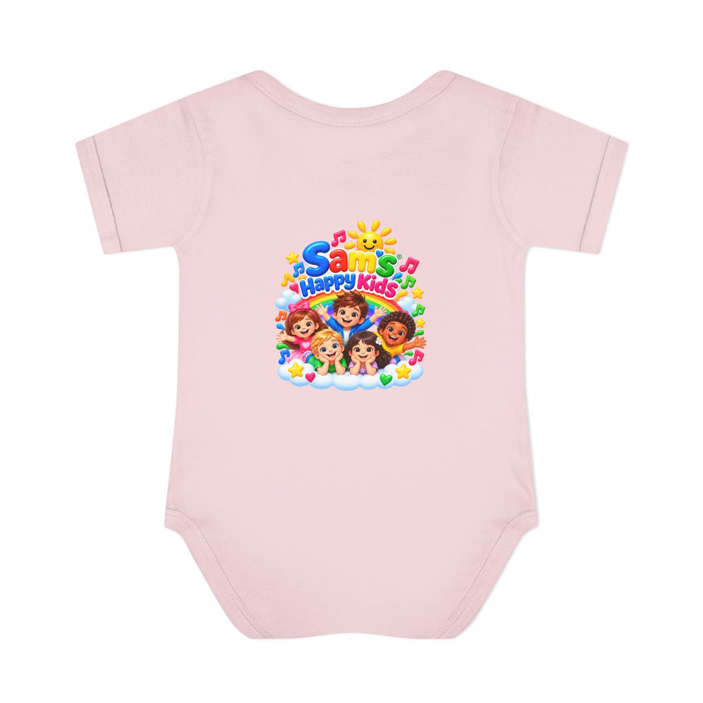 Happy Kids Infant Bodysuit — Colorful 'Sam's Happy Kids' Baby Onesie