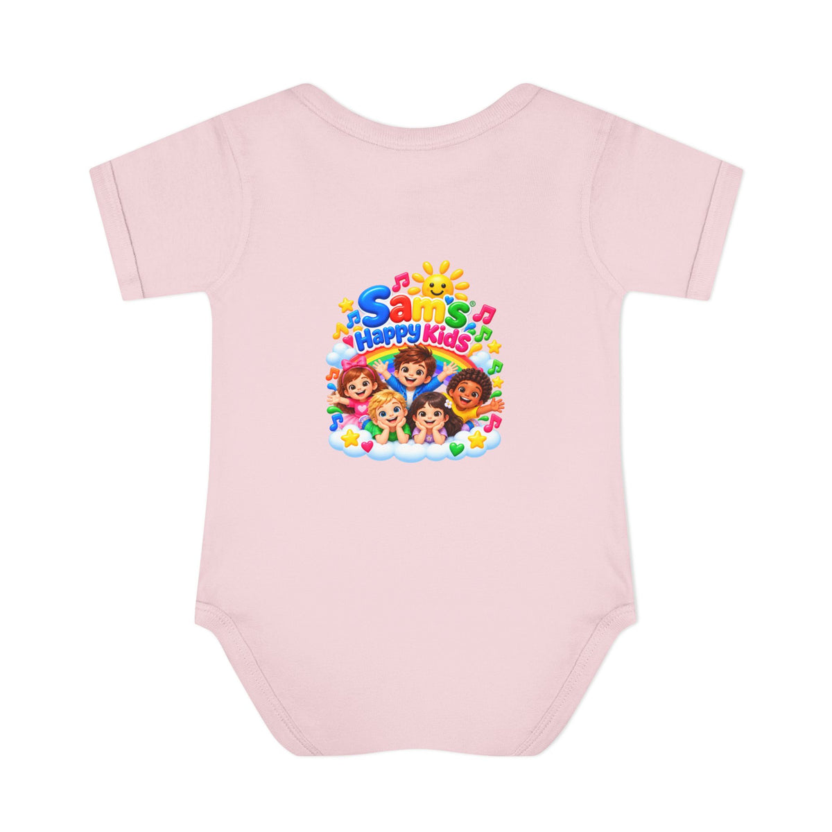 Happy Kids Infant Bodysuit — Colorful 'Sam's Happy Kids' Baby Onesie