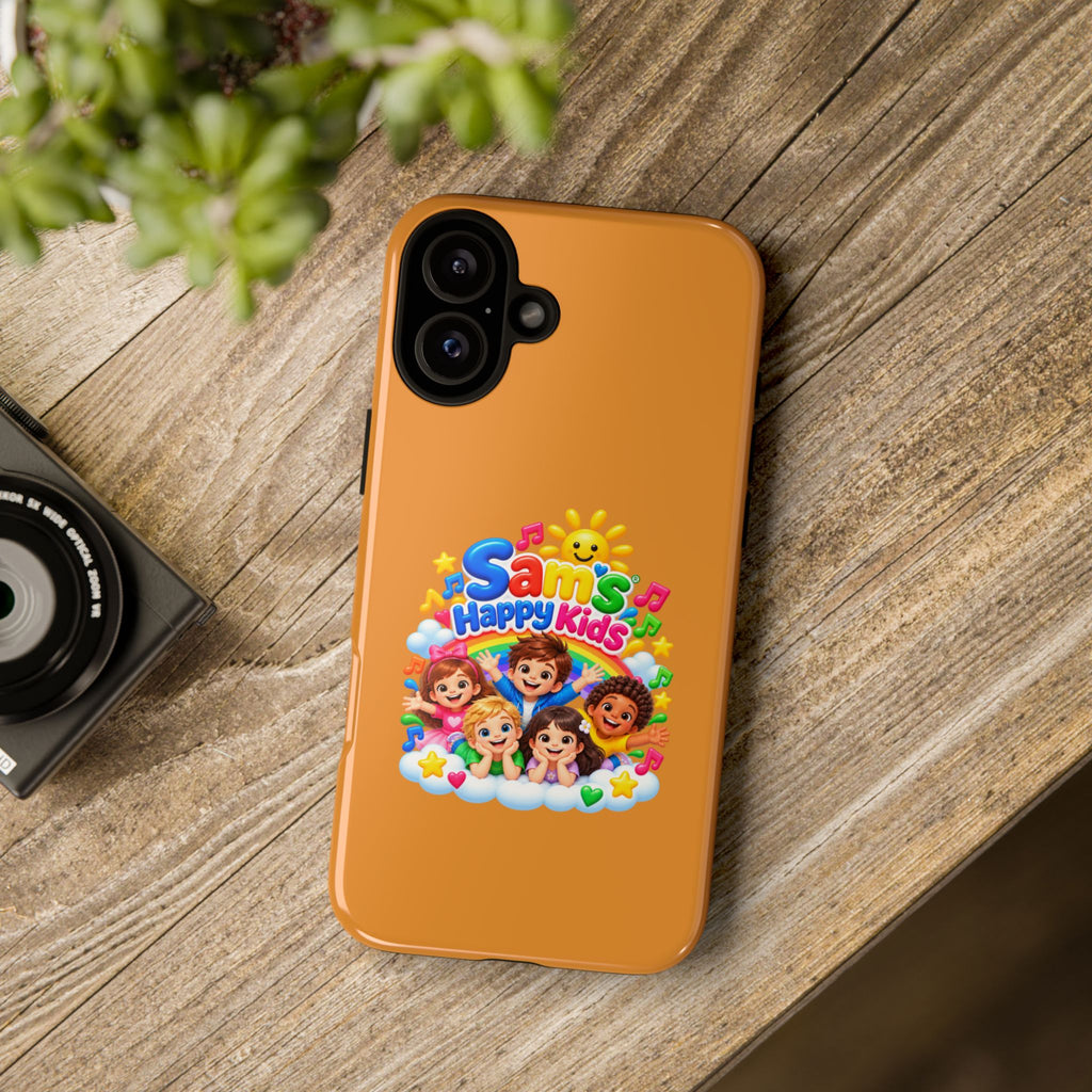 Kids Cartoon Phone Case — "Sam's Happy Kids" Cute Protective iPhone Cover