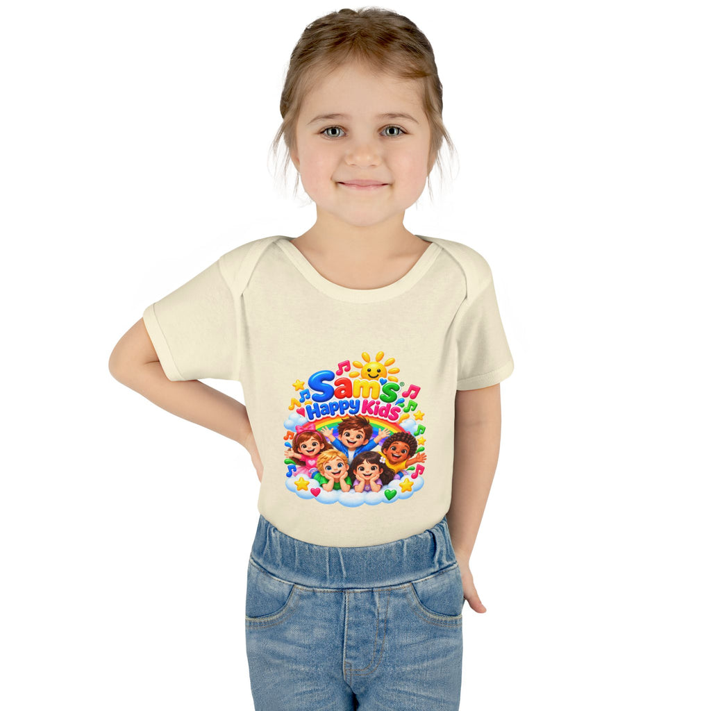 Happy Kids Infant Bodysuit — Colorful 'Sam's Happy Kids' Baby Onesie