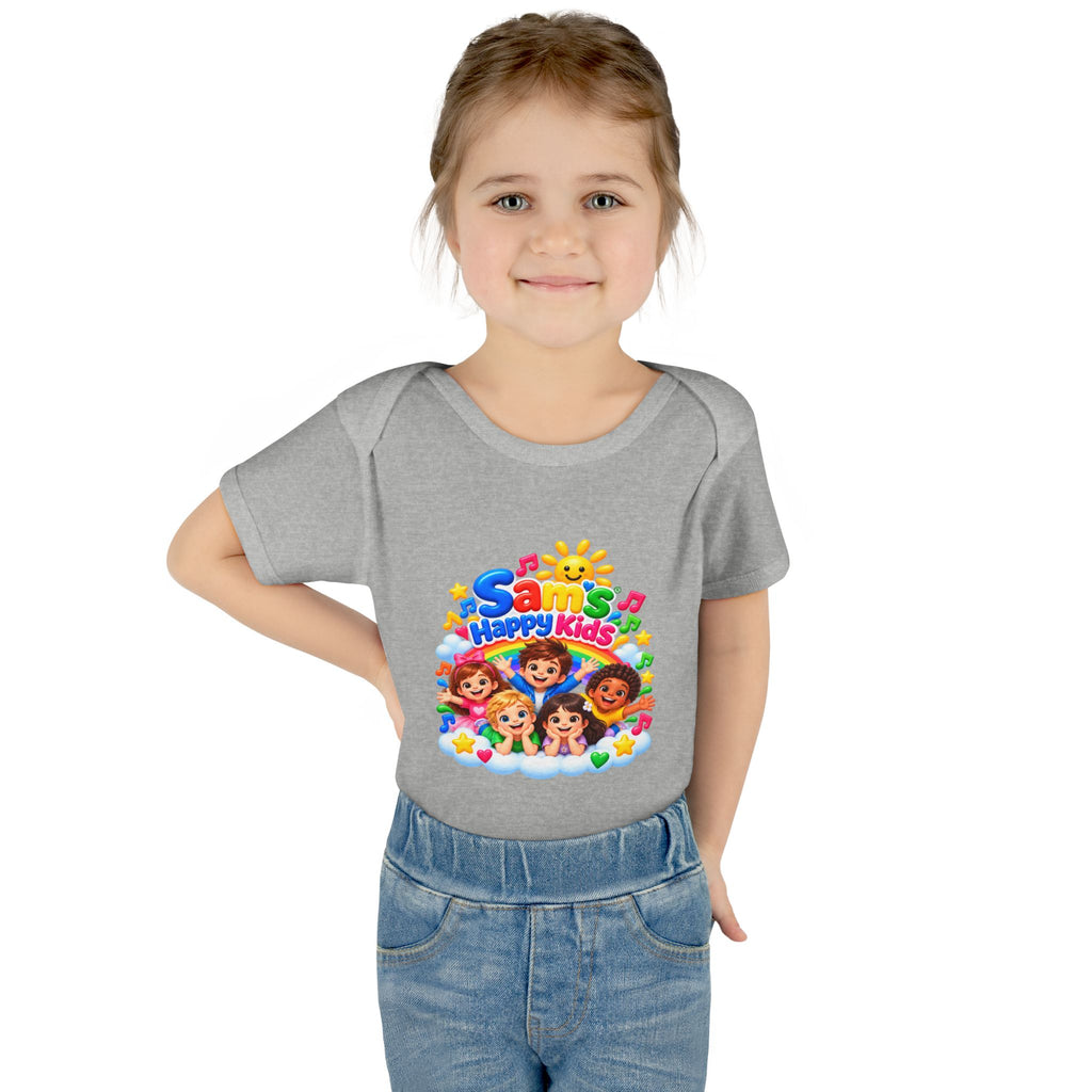 Happy Kids Infant Bodysuit — Colorful 'Sam's Happy Kids' Baby Onesie