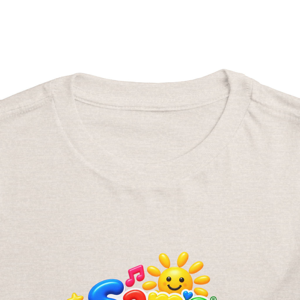 Toddler Tee — "Sam's Happy Kids" Colorful Cartoon Kids Graphic