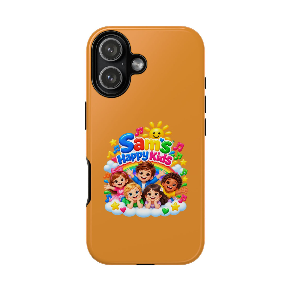 Kids Cartoon Phone Case — "Sam's Happy Kids" Cute Protective iPhone Cover