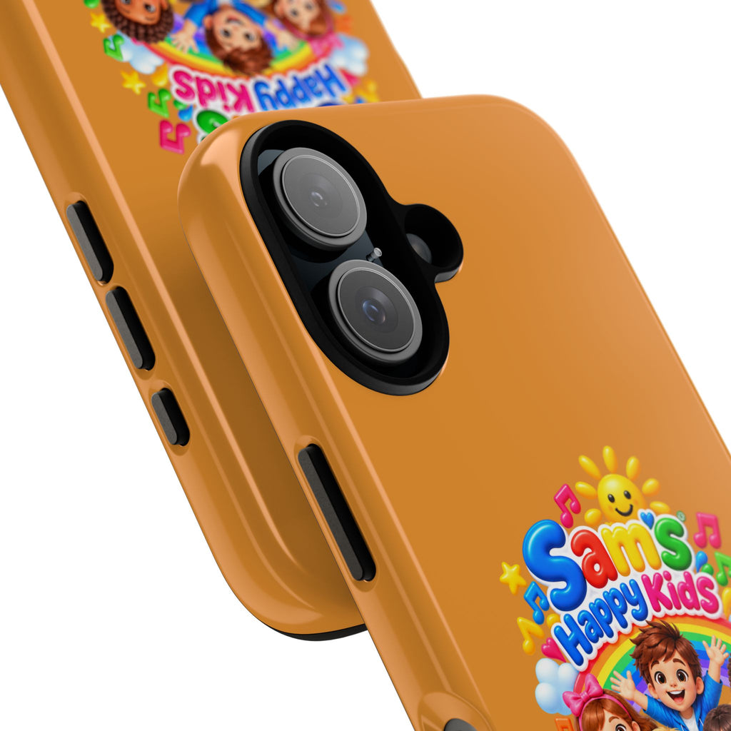 Kids Cartoon Phone Case — "Sam's Happy Kids" Cute Protective iPhone Cover
