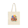 Happy Kids Cartoon Cotton Tote Bag — Colorful Kids Music & Sunshine Design
