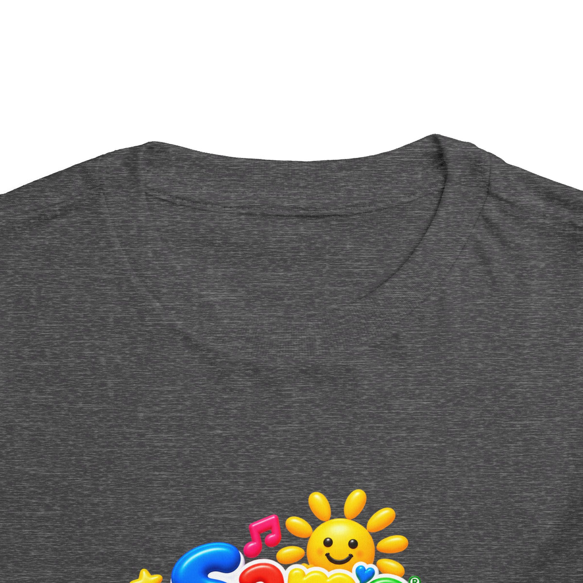 Toddler Tee — "Sam's Happy Kids" Colorful Cartoon Kids Graphic