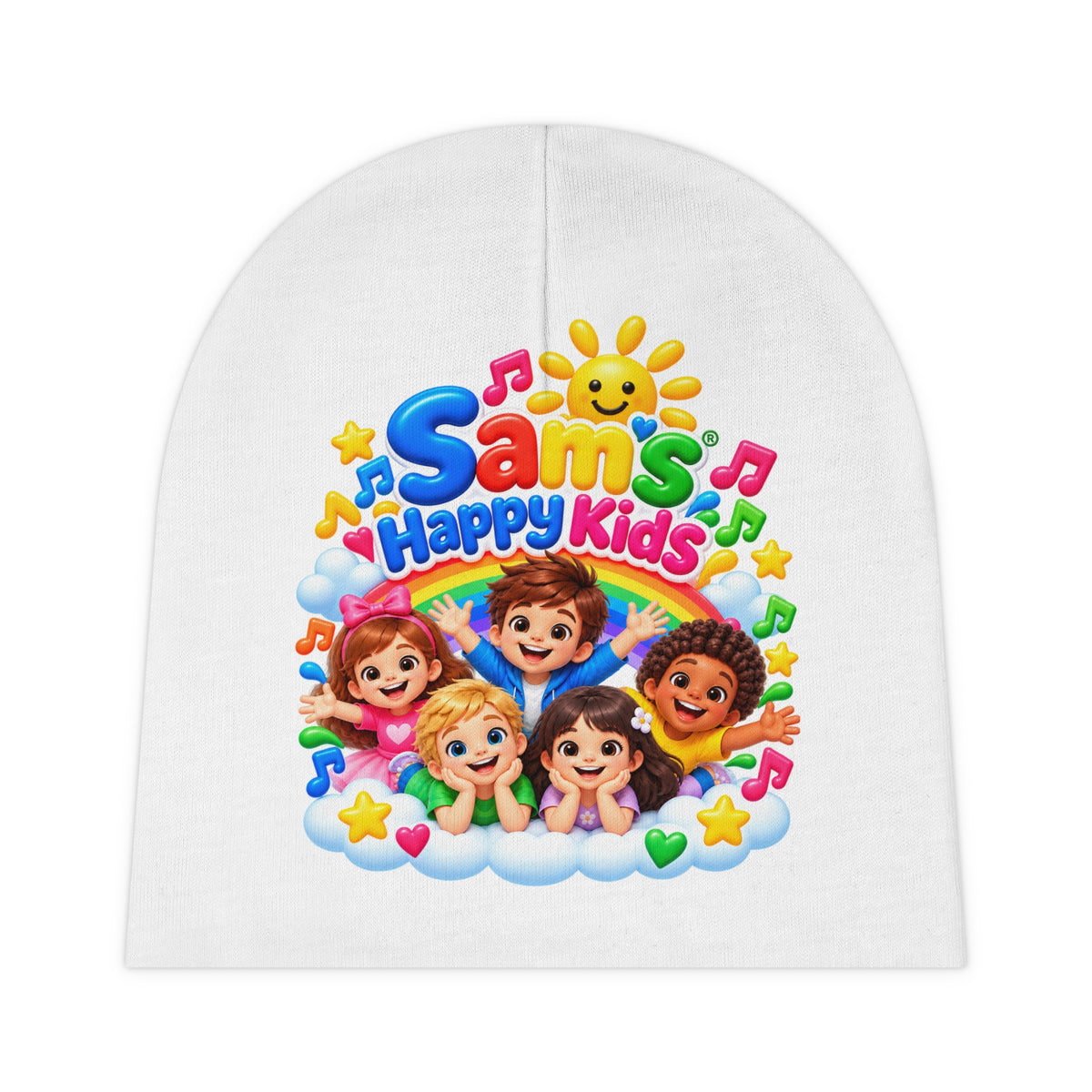 Sam’s Happy Kids Baby Beanie — Cute Colorful Infant Knit Hat