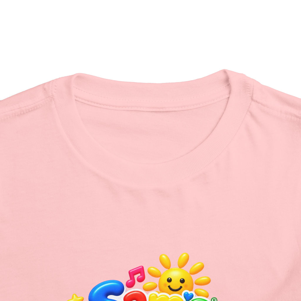 Toddler Tee — "Sam's Happy Kids" Colorful Cartoon Kids Graphic