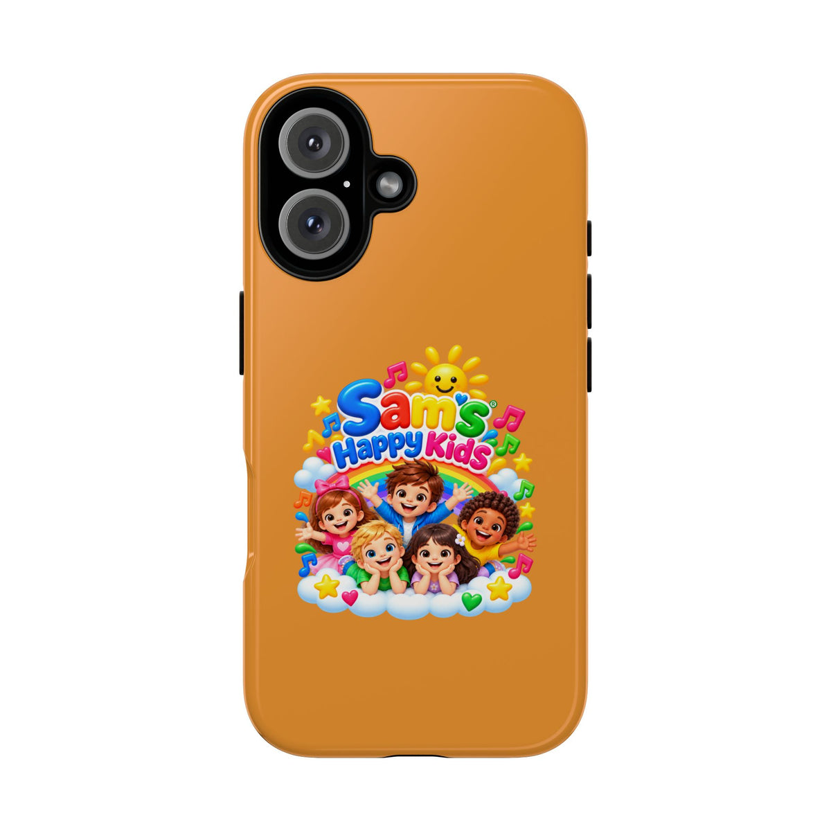 Kids Cartoon Phone Case — "Sam's Happy Kids" Cute Protective iPhone Cover