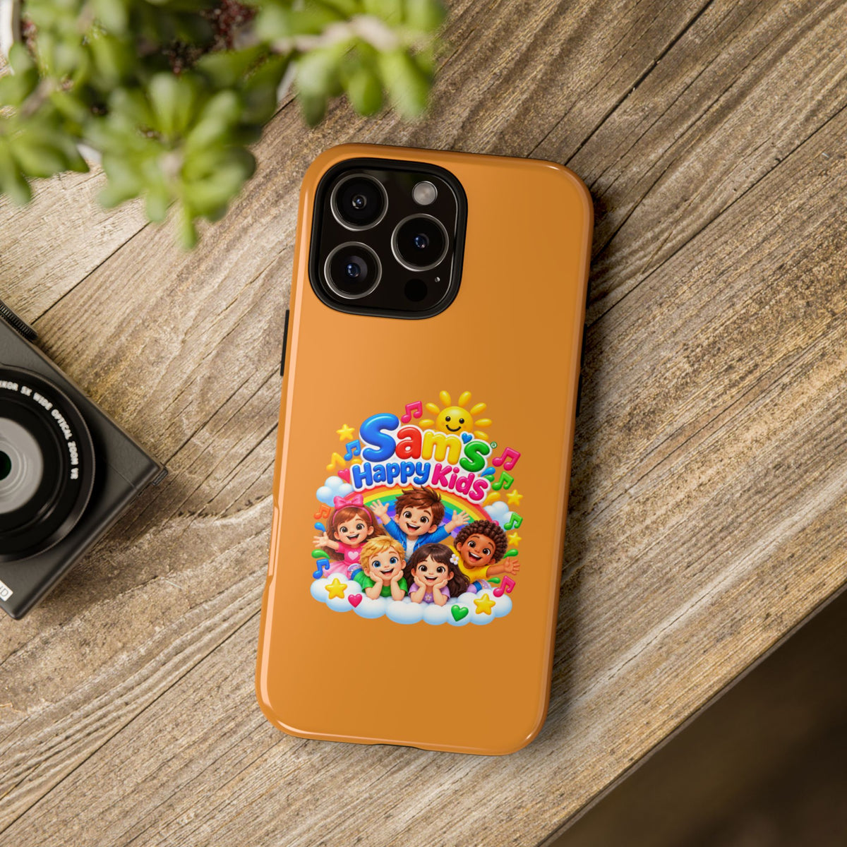 Kids Cartoon Phone Case — "Sam's Happy Kids" Cute Protective iPhone Cover