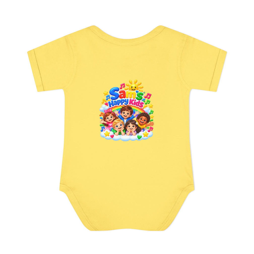 Happy Kids Infant Bodysuit — Colorful 'Sam's Happy Kids' Baby Onesie