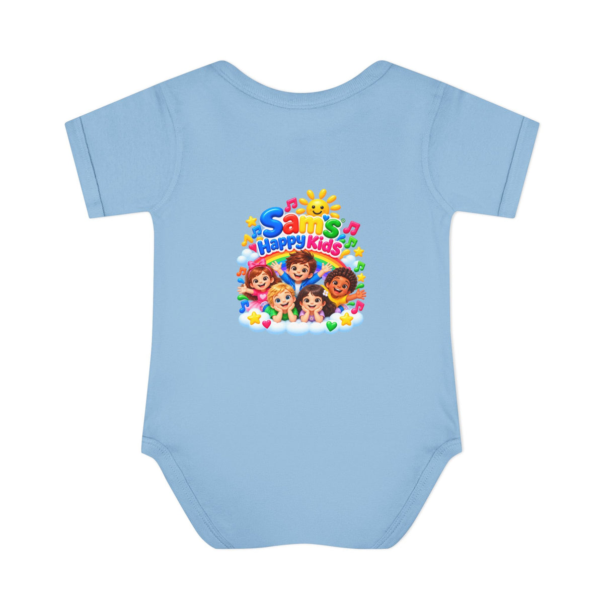 Happy Kids Infant Bodysuit — Colorful 'Sam's Happy Kids' Baby Onesie