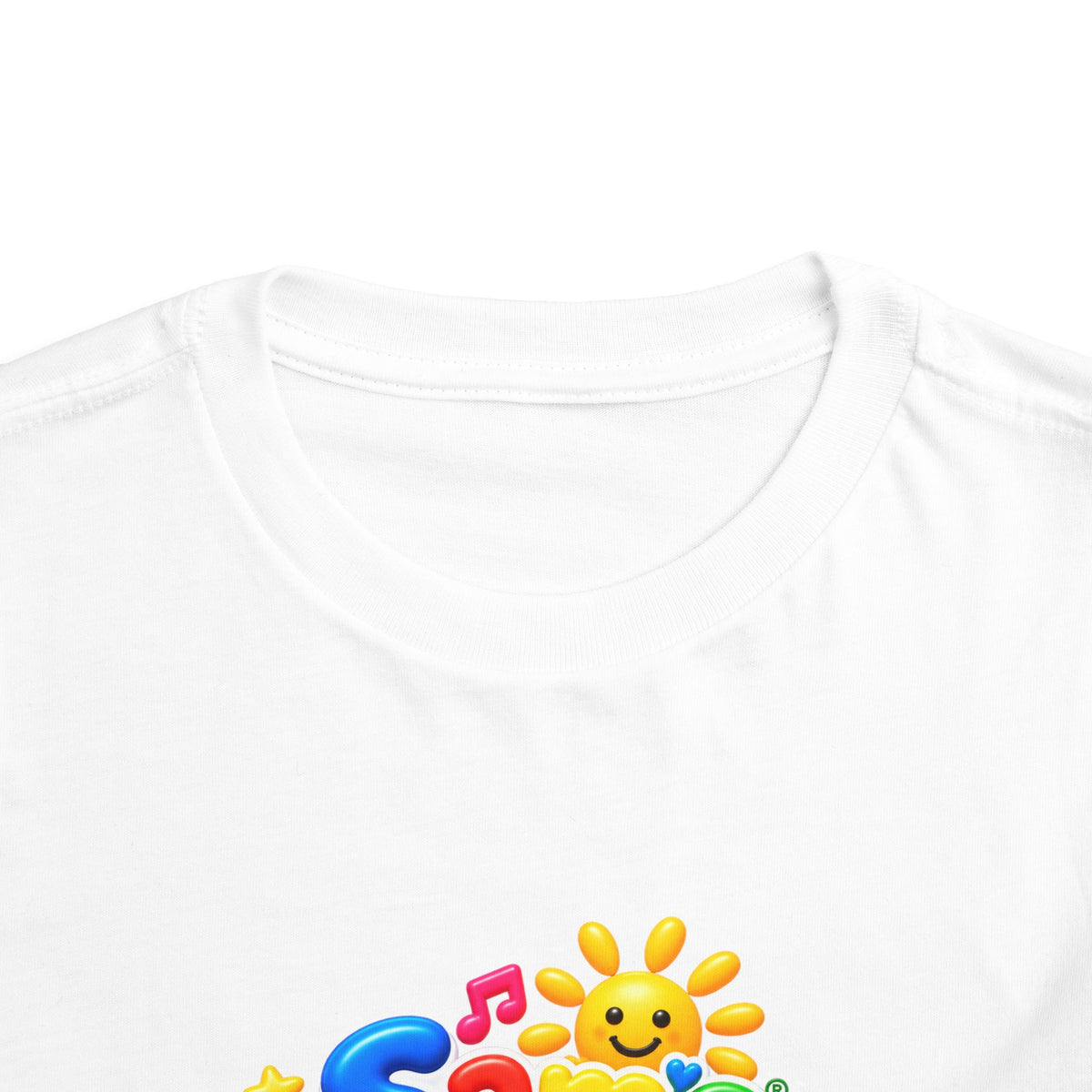Toddler Tee — "Sam's Happy Kids" Colorful Cartoon Kids Graphic