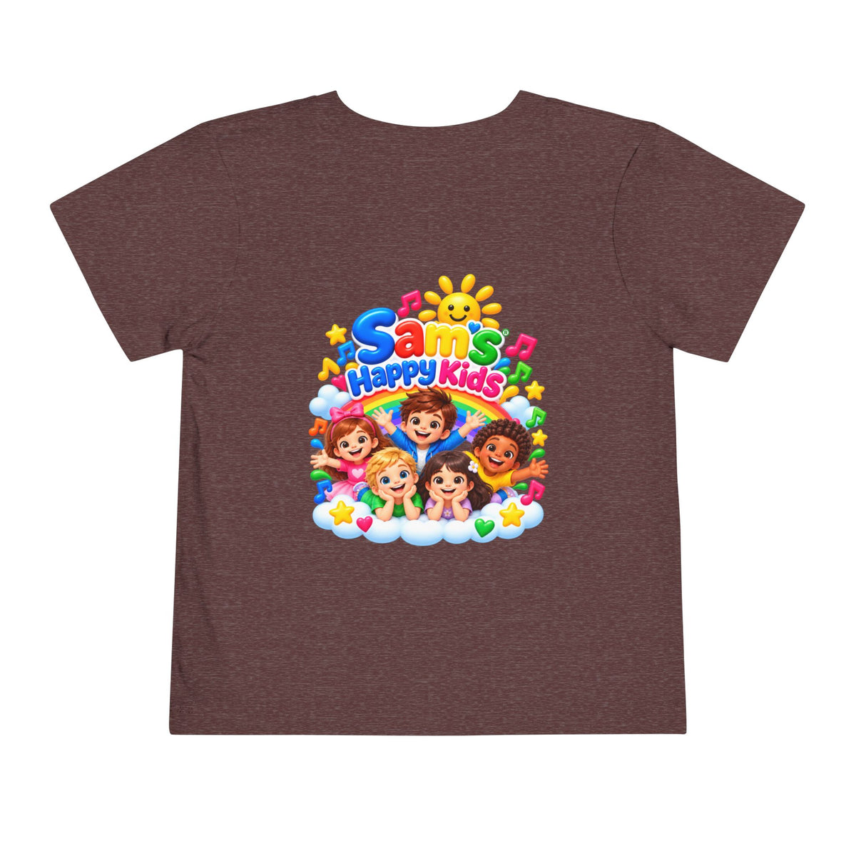 Toddler Tee — "Sam's Happy Kids" Colorful Cartoon Kids Graphic
