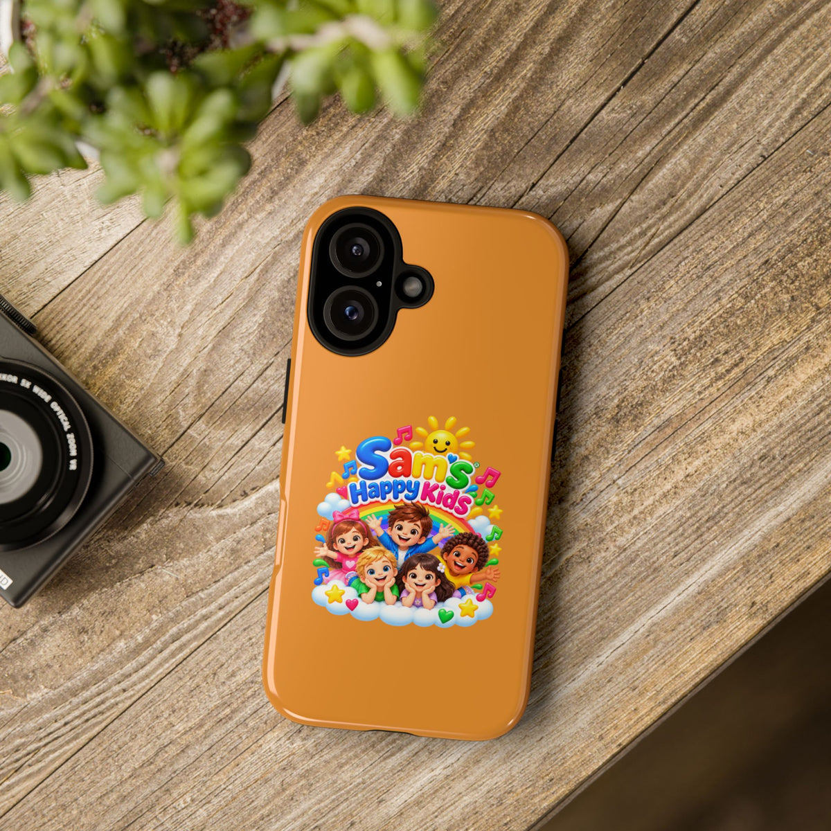 Kids Cartoon Phone Case — "Sam's Happy Kids" Cute Protective iPhone Cover