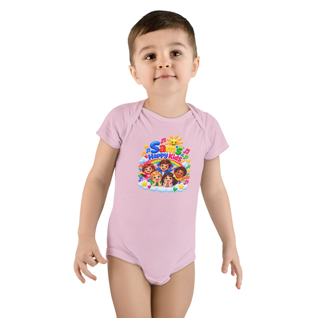 Happy Kids Musical Baby Onesie – Colorful Sun & Smiling Faces
