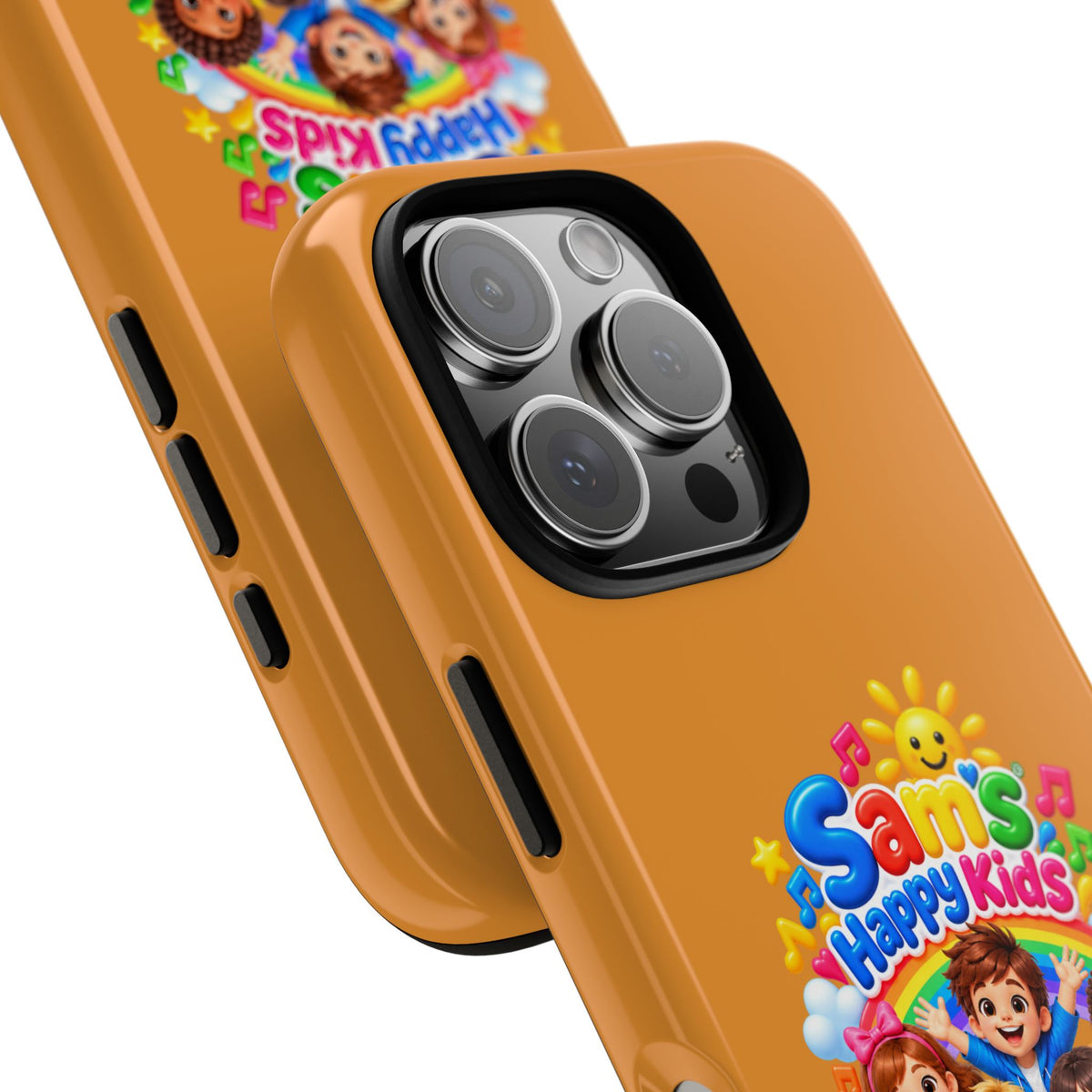Kids Cartoon Phone Case — "Sam's Happy Kids" Cute Protective iPhone Cover