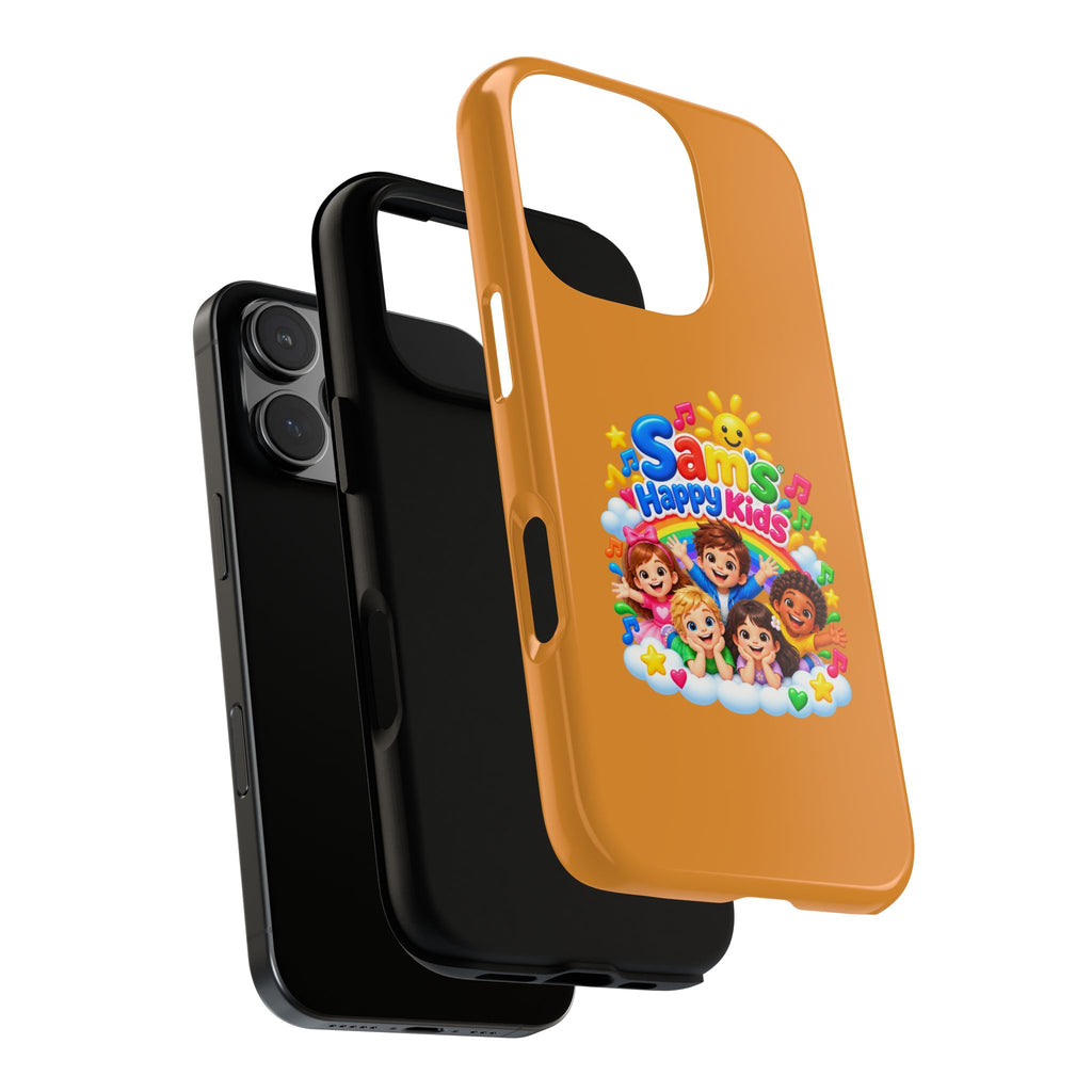 Kids Cartoon Phone Case — "Sam's Happy Kids" Cute Protective iPhone Cover
