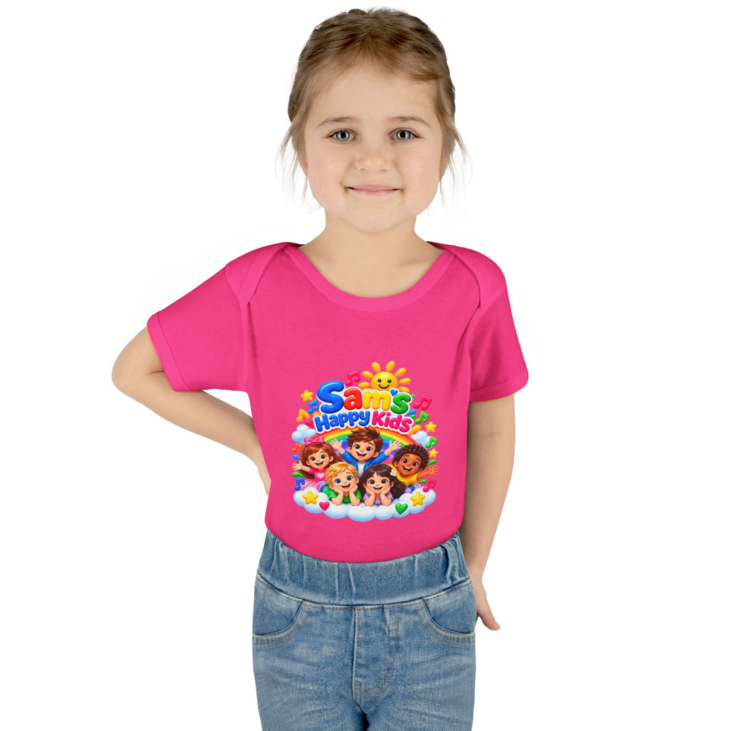 Happy Kids Infant Bodysuit — Colorful 'Sam's Happy Kids' Baby Onesie