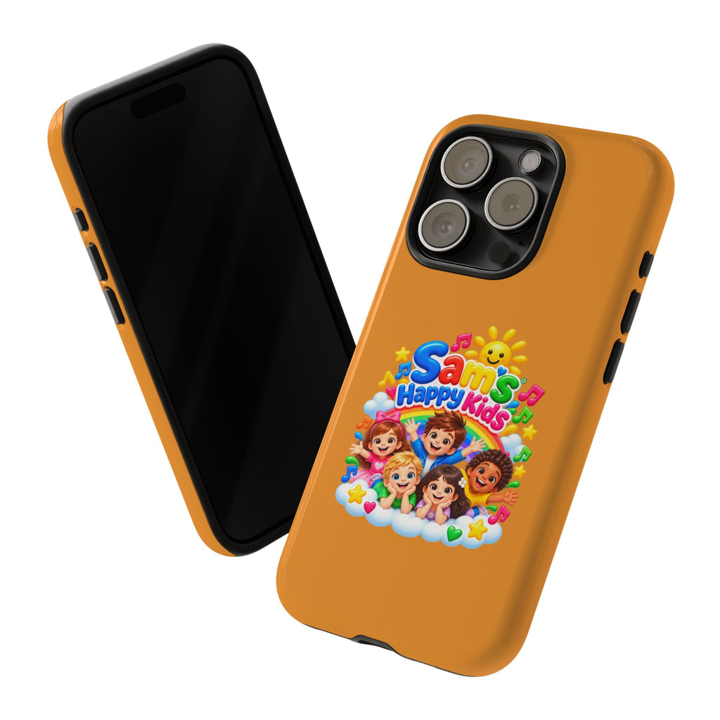Kids Cartoon Phone Case — "Sam's Happy Kids" Cute Protective iPhone Cover