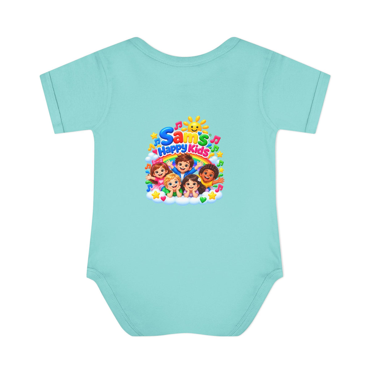 Happy Kids Infant Bodysuit — Colorful 'Sam's Happy Kids' Baby Onesie