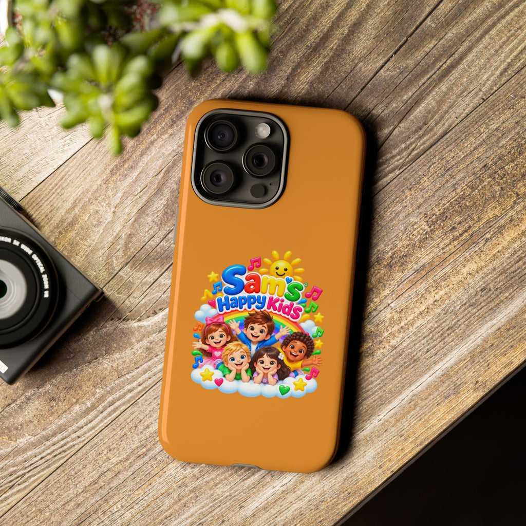 Kids Cartoon Phone Case — "Sam's Happy Kids" Cute Protective iPhone Cover