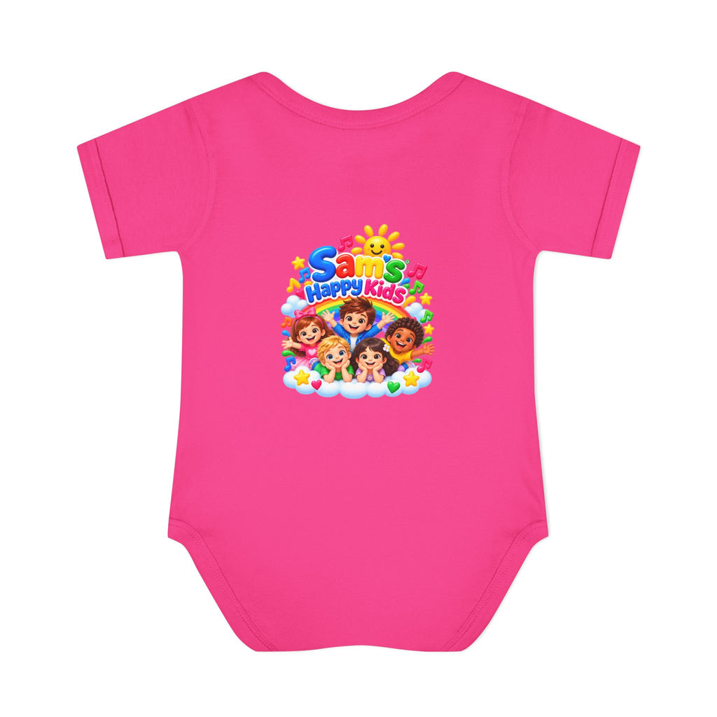 Happy Kids Infant Bodysuit — Colorful 'Sam's Happy Kids' Baby Onesie