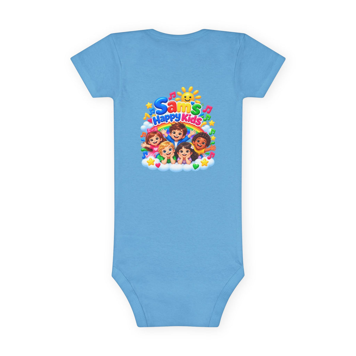 Happy Kids Musical Baby Onesie – Colorful Sun & Smiling Faces