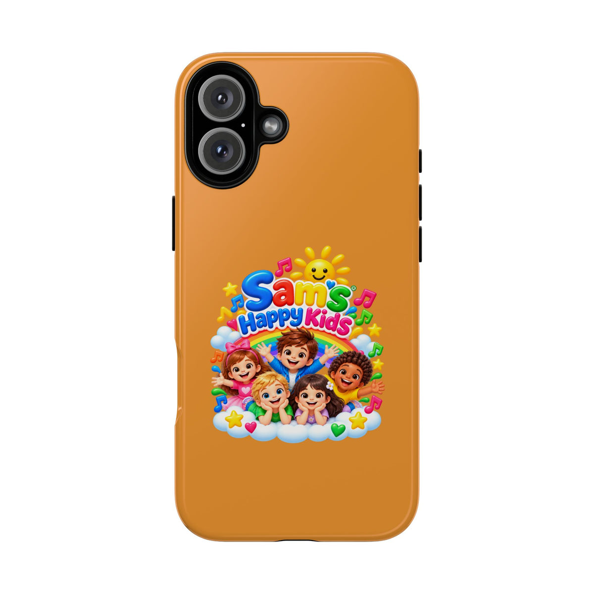 Kids Cartoon Phone Case — "Sam's Happy Kids" Cute Protective iPhone Cover