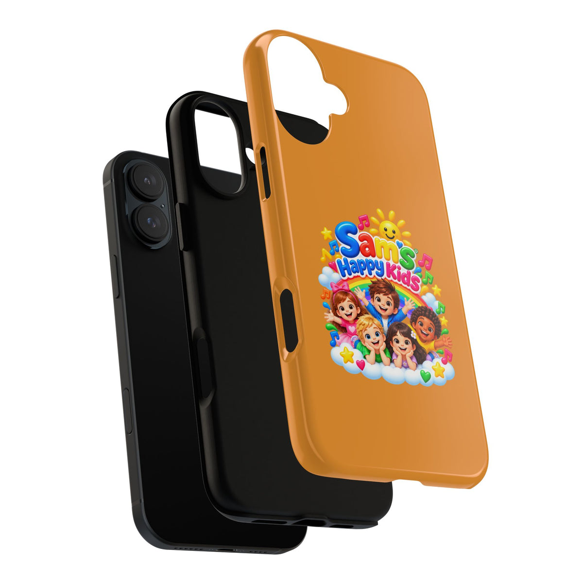 Kids Cartoon Phone Case — "Sam's Happy Kids" Cute Protective iPhone Cover