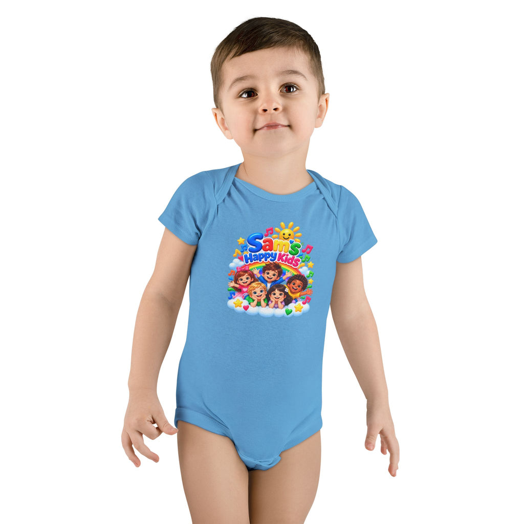Happy Kids Musical Baby Onesie – Colorful Sun & Smiling Faces