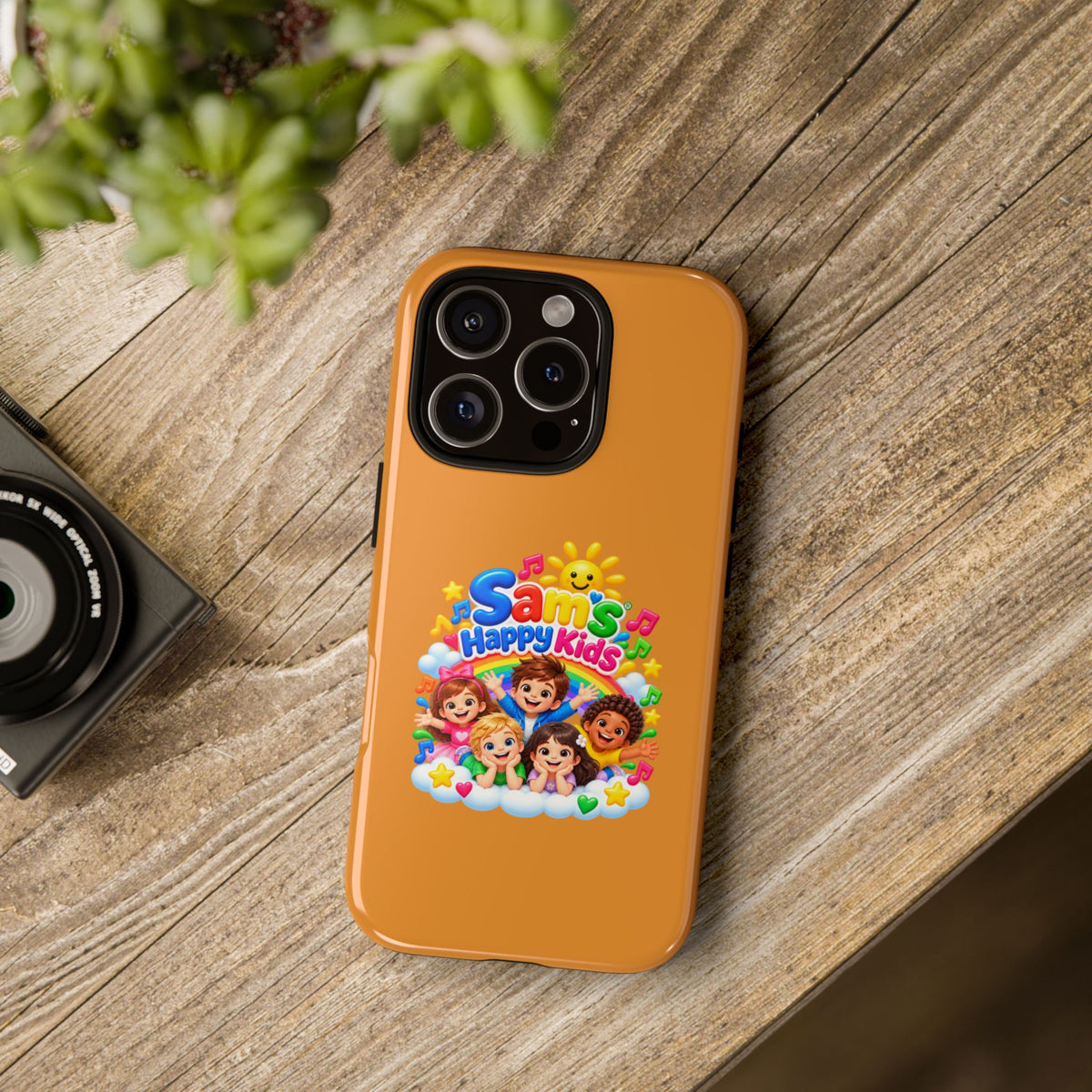 Kids Cartoon Phone Case — "Sam's Happy Kids" Cute Protective iPhone Cover
