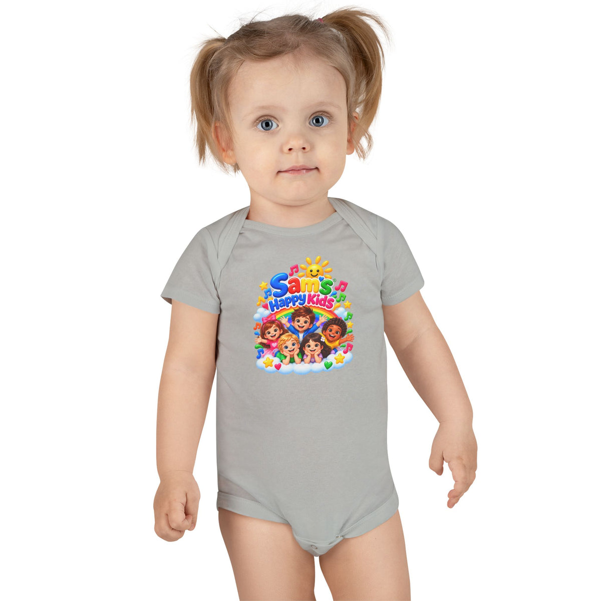 Happy Kids Musical Baby Onesie – Colorful Sun & Smiling Faces