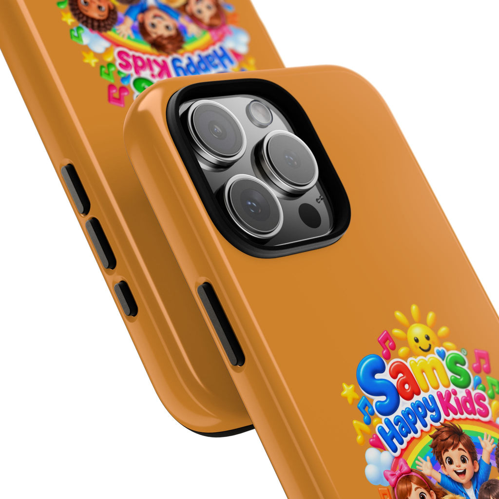 Kids Cartoon Phone Case — "Sam's Happy Kids" Cute Protective iPhone Cover