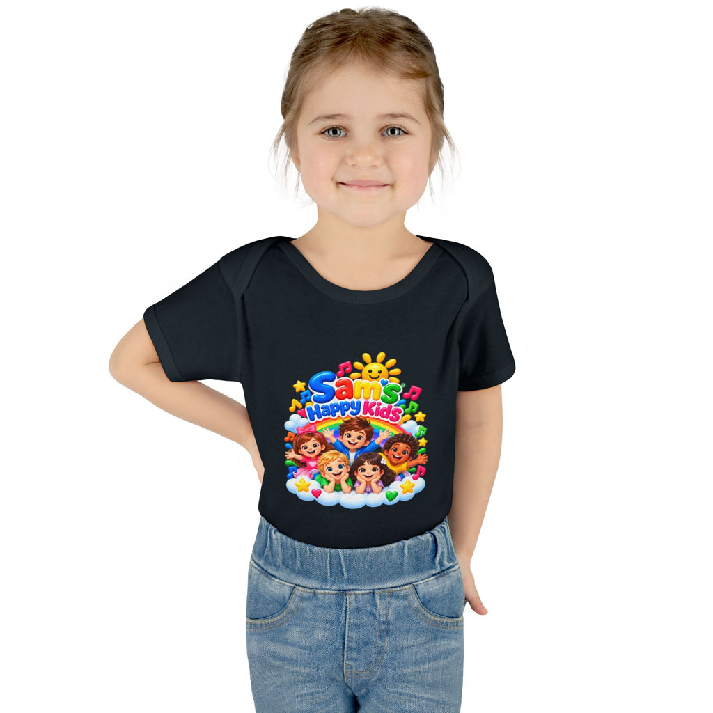 Happy Kids Infant Bodysuit — Colorful 'Sam's Happy Kids' Baby Onesie